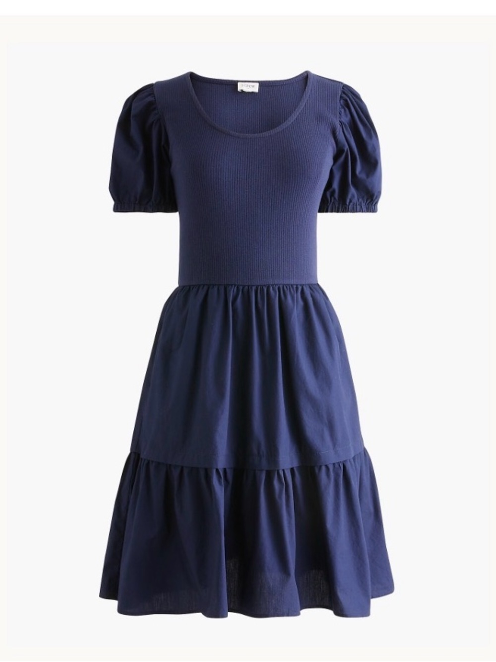 J. Crew Puff-Sleeve Knit Mixy Mini Dress Women's Size Medium